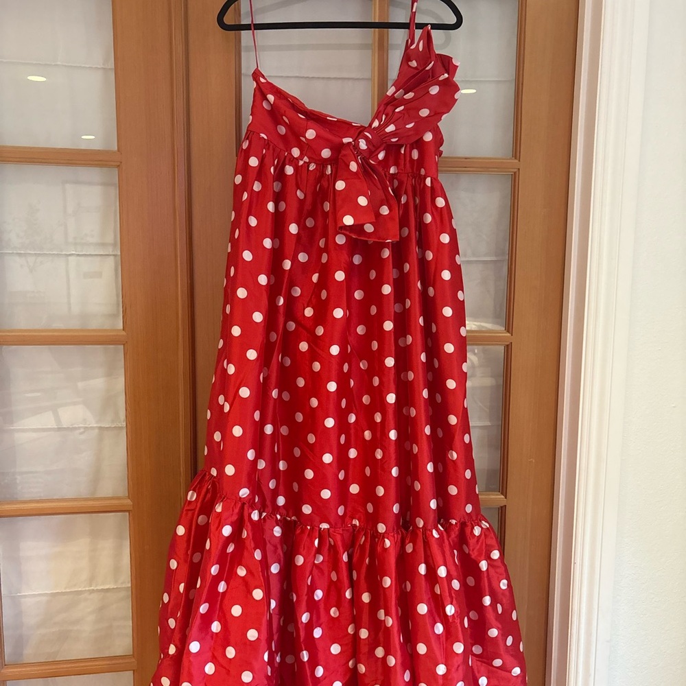 Red Polka Dot Dress - Atsu Bow